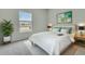 Bright bedroom showcasing a bed with stylish linens, a plant, and natural light from the window at 313 Squire Pope Rd, Summerville, SC 29486