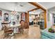 Elegant dining area showcases hardwood floors and an open layout, perfect for entertaining and enjoying Gathering meals at 356 Hobcaw Dr, Mount Pleasant, SC 29464