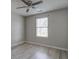 Bright bedroom with large window, ceiling fan and hardwood flooring at 414 Courtland Dr, Summerville, SC 29486