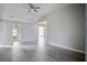 Spacious living room with vaulted ceilings and updated flooring at 414 Courtland Dr, Summerville, SC 29486