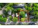 Aerial view of a property in a neighborhood with mature trees and adjacent houses at 4232 Grimke St, North Charleston, SC 29405