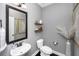 Stylish powder room with elegant decor, a sleek vanity, and modern fixtures at 4906 W Liberty Park Cir, North Charleston, SC 29405