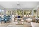 Bright sun room with lots of natural light, comfortable seating and views at 507 Cobby Creek Ln, Seabrook Island, SC 29455