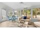 Sun Room with dining area and lounge area and great views at 507 Cobby Creek Ln, Seabrook Island, SC 29455
