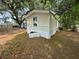Side exterior view of a single-wide mobile home showing foundation skirting at 5626 Shelton St, North Charleston, SC 29406