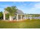 Charming lakeside pavilion with picnic tables and beautiful water views at 589 Crossland Dr, Moncks Corner, SC 29461