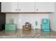 Close-up shot of the kitchen countertop featuring white subway tile, a mint Keurig, and tasteful decor at 655 Jancus St, Charleston, SC 29414
