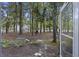 View of the backyard with a lush, green setting with a beautiful forest creating a private tranquil surrounding at 7935 Edgebrook Cir # 2202, North Charleston, SC 29418