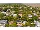 Aerial view of the neighborhood showcasing tree-lined streets and charming homes at 930 Richter Way, Mount Pleasant, SC 29464