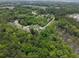 A serene aerial shot of a residential area reveals tree-lined streets and houses at 1061 Reverend Joseph Heyward Rd, Charleston, SC 29414