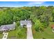 Scenic aerial view of a home nestled amongst lush greenery and showcasing a serene setting at 1061 Reverend Joseph Heyward Rd, Charleston, SC 29414