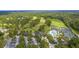 Birds eye view of a golf course, pool and tennis courts in a wooded residential community at 112 Riviera Dr, Summerville, SC 29483