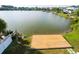 Beautiful view of a lake with a private dock; an ideal spot for waterside relaxation at 1144 Clearspring Dr, Charleston, SC 29412