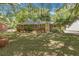 A single-story brick home with a lush green lawn and mature trees, offering a serene and inviting setting at 1172 Dawn Dr, Charleston, SC 29412