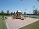 Community playground featuring slides, climbing structures, and picnic tables in a park-like setting at 118 Billowing Sails St, Summerville, SC 29486