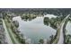 Aerial view of the beautiful Buffalo Lake surrounded by lush trees and serene landscapes at 1226 Spotflower St, Summerville, SC 29485