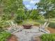 Fire pit with Adirondack chairs for relaxing and enjoying the natural surroundings at 1226 Spotflower St, Summerville, SC 29485