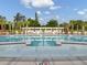 Community pool area features lounge seating, umbrellas, and clear blue water at 1226 Spotflower St, Summerville, SC 29485