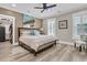 Comfortable bedroom featuring neutral tones, stylish furnishings, and a ceiling fan at 1245 Saddlehorn Rd, Summerville, SC 29486