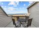 View of the water from the outdoor balcony with table and seating at 1332 Pelican Watch Villas, Seabrook Island, SC 29455