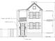 Elevation Diagram showing features of the two-story home, including a standing seam roof at 134 Spring St, Charleston, SC 29403