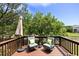 Serene outdoor deck with comfortable seating, perfect for enjoying the peaceful natural surroundings at 1349 Hamlin Park Cir, Mount Pleasant, SC 29466