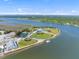 Aerial view of baseball fields by the water and lush green trees at 137 Low Tide Ct, Charleston, SC 29492