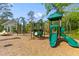 View of a community playground with climbing structures, slides, and a shaded picnic area at 137 Low Tide Ct, Charleston, SC 29492