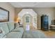 Bright living area with hardwood floors, comfortable seating, and unique architectural details at 1391 Southlake Dr, Mount Pleasant, SC 29464