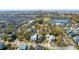 Aerial view of neighborhood with lake, school, and other amenities at 1427 Wando View St, Charleston, SC 29492