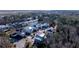 Scenic aerial view of the neighborhood's cozy homes with a view of the lagoon at 1464 Stratton Pl, Mount Pleasant, SC 29466