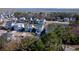 An expansive aerial view showcases a community near the marsh at 1464 Stratton Pl, Mount Pleasant, SC 29466