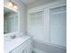 Bathroom with gray walls, a large vanity, marble countertops, and natural light at 1510 Windlass Way, Mount Pleasant, SC 29466