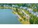 Picturesque view of a tranquil community lake surrounded by homes and lush green landscapes at 1510 Windlass Way, Mount Pleasant, SC 29466
