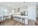 Modern kitchen with stainless steel appliances and a large center island at 1521 Pogonia St # 4, Mount Pleasant, SC 29466