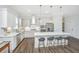 Modern kitchen with stainless steel appliances, a large island, and gray cabinets at 1521 Pogonia St # 4, Mount Pleasant, SC 29466