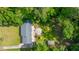 Aerial view showcasing backyard with sand area, patio, and well-maintained roof at 1621 Wannamaker Ave, Summerville, SC 29485