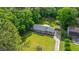 Beautiful aerial view of a single Gathering home with lush greenery, a well-manicured lawn, and ample outdoor space at 1621 Wannamaker Ave, Summerville, SC 29485