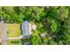Aerial view showcasing backyard with sand area, patio, and well-maintained roof at 1621 Wannamaker Ave, Summerville, SC 29485