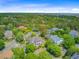 Scenic aerial view of a lovely neighborhood with tree-lined streets, well-maintained homes, and lush landscapes at 1650 Long Grove Dr, Mount Pleasant, SC 29464