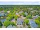 Attractive aerial view of a well-kept neighborhood featuring a lovely pond and mature landscaping at 1650 Long Grove Dr, Mount Pleasant, SC 29464