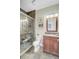 Elegant bathroom with glass-enclosed shower and stylish vanity at 1650 Long Grove Dr, Mount Pleasant, SC 29464