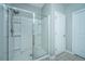 Bathroom shower with glass enclosure and tiled flooring at 1823 Chauncys Ct, Mount Pleasant, SC 29466