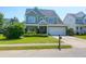 Beautiful two-story home has a spacious front yard, a two-car garage, and a charming covered porch entrance at 2009 Terrabrook Ln, Charleston, SC 29412