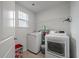Efficient laundry room featuring modern appliances and ample storage space at 206 Evergreen Ave, Summerville, SC 29485
