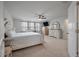 Bright and airy main bedroom with neutral walls, carpet, and nice trim at 206 Evergreen Ave, Summerville, SC 29485