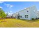The backyard is flat, grassy, and fenced at 208 Cherry Grove Dr, Summerville, SC 29483