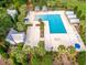 Birds eye view of a stunning community pool with comfortable seating and shade, creating a perfect relaxation spot at 208 Cherry Grove Dr, Summerville, SC 29483