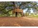 Unique treehouse with multiple levels, a slide and a swing set, perfect for outdoor fun and play at 208 Cherry Grove Dr, Summerville, SC 29483