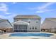 Spacious backyard featuring a pool, screened porch, and well-maintained lawn, ideal for outdoor activities at 214 Squire Pope Rd, Summerville, SC 29486